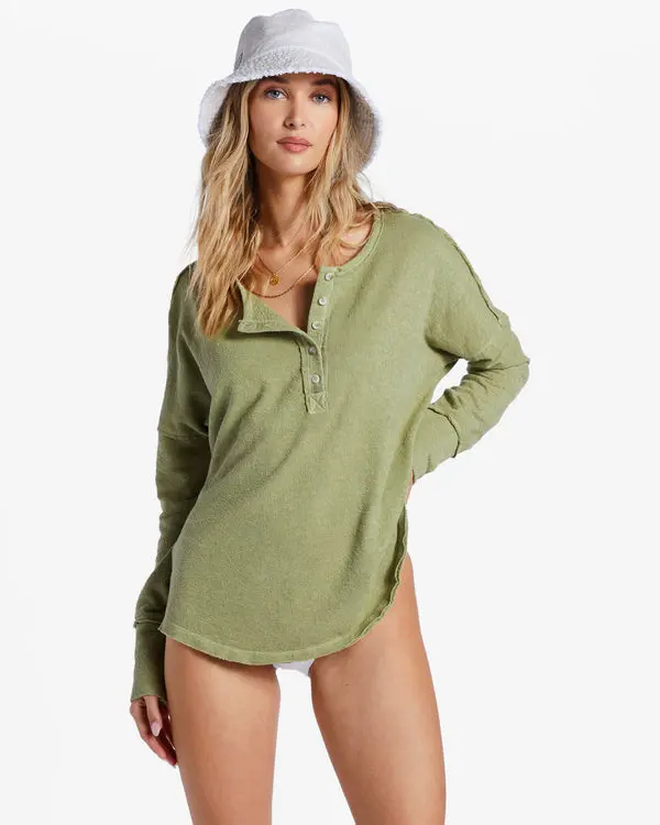 Billabong New Anyday Long-Sleeve Shirt In Avocado Green 1