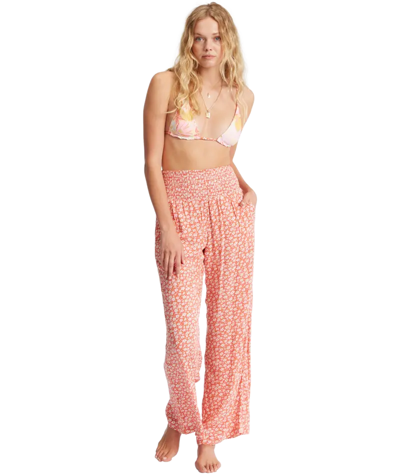 Billabong New Waves 2 Wide-Leg Pants In Rose Clay 1