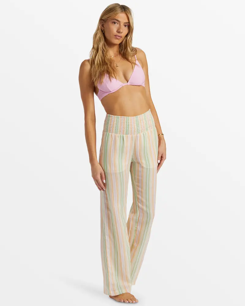 Billabong New Waves 2 Wide-Leg Pants In Sweet Pink 1