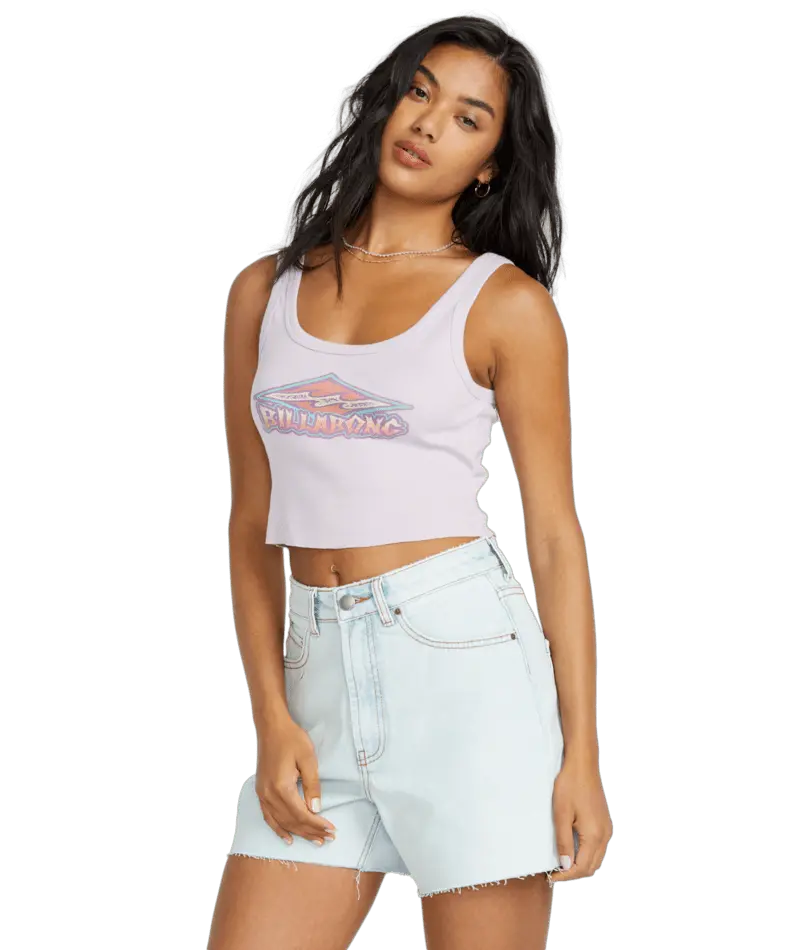 Billabong Nice Feeling Rib-Knit Tank Top In Amethyst Smoke 1