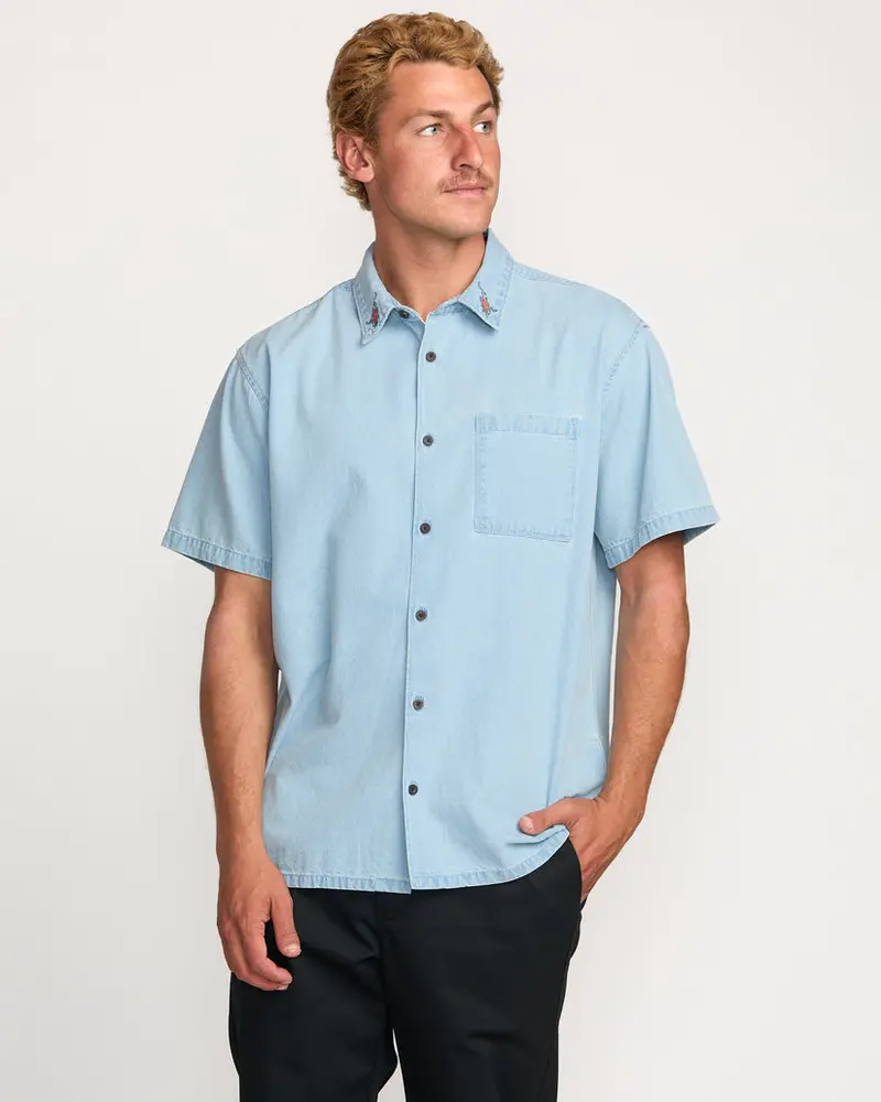 Billabong Occy Sleeveless Shirt – Cloud Blue 1