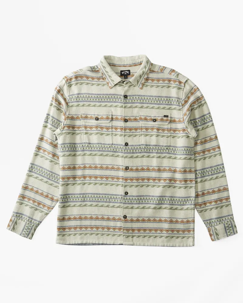 Billabong Offshore Jacquard Flannel Long-Sleeve Shirt In Chino 1