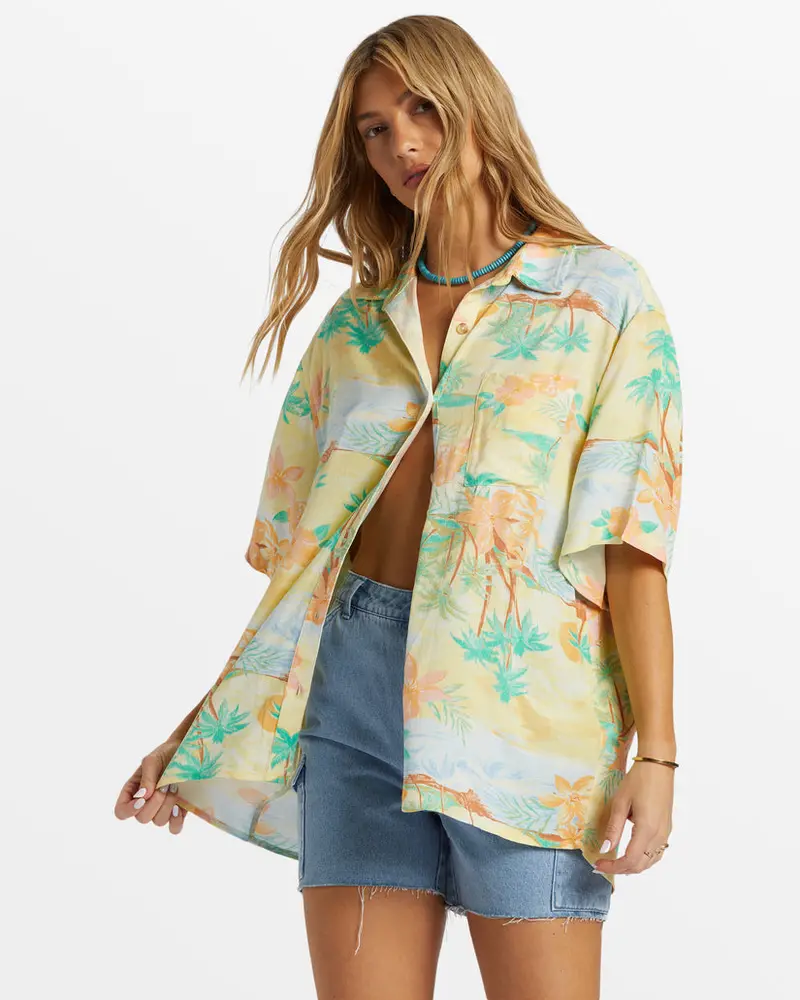 Billabong On Vacation Multi-Print Button-Up Shirt 1