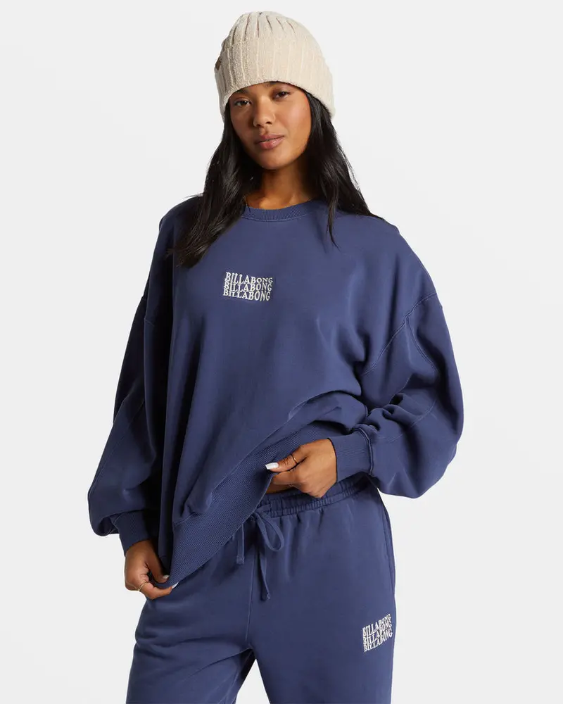 Billabong Palmin Kendal Crewneck Sweatshirt – Sea Indigo 1