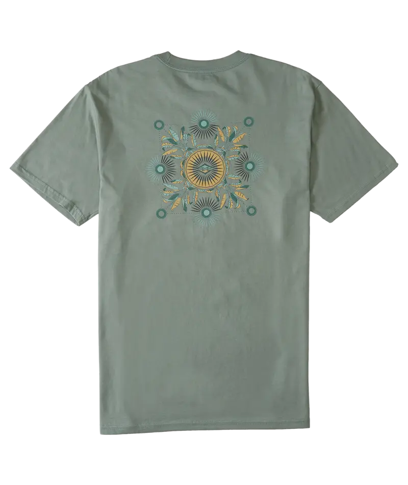 Billabong Patterns Botanical Print Tee In Sage Green 1