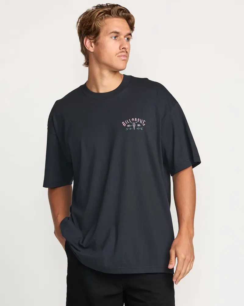 Billabong Raging Bull Classic Fit T-Shirt – Washed Black 1