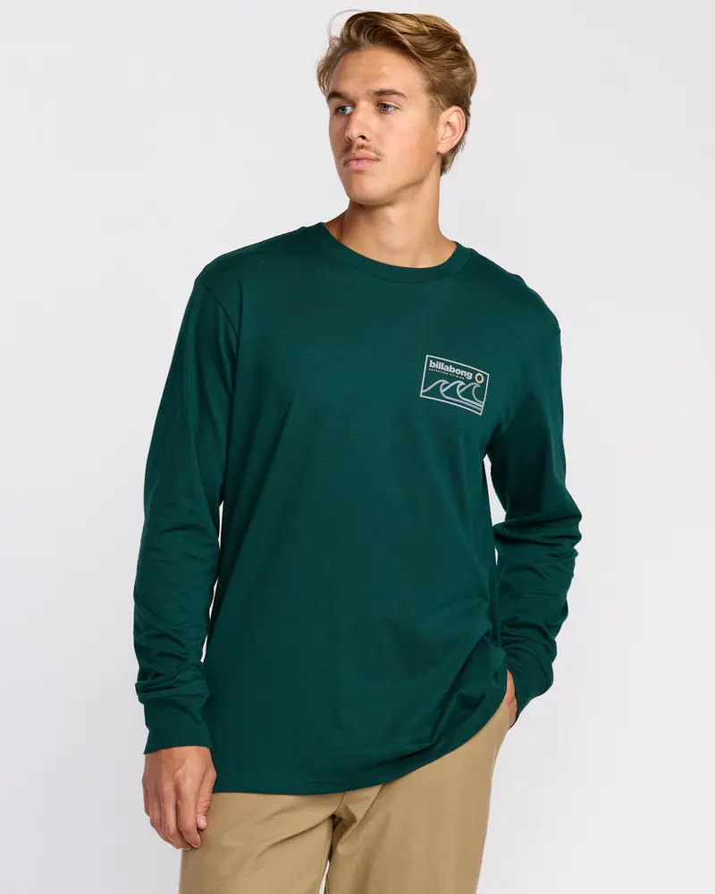 Billabong Range Adiv Long-Sleeve Tee In Spruce Green 1