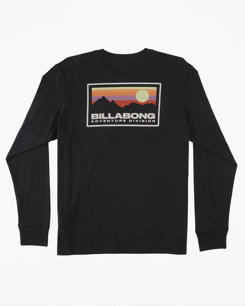 Billabong Range Long-Sleeve T-Shirt In Washed Black 1