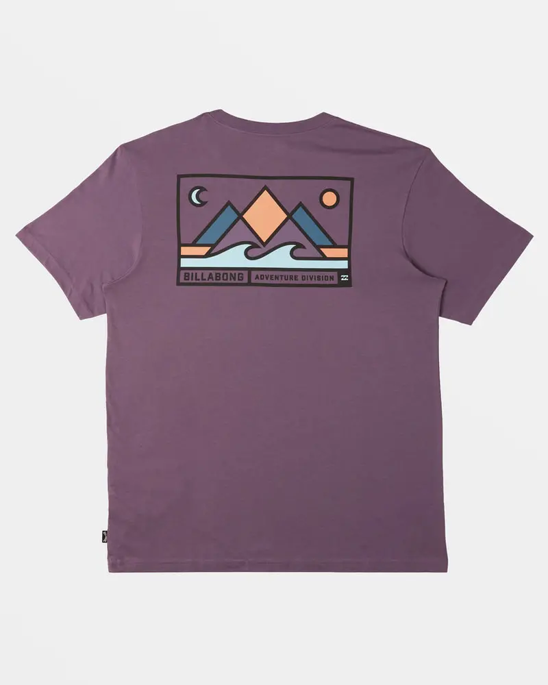 Billabong Range Short Sleeve T-Shirt In Dusty Grape 1