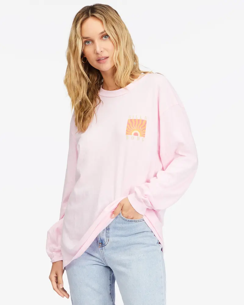 Billabong Rising Sun Long-Sleeve Tee – Pink Kiss 1