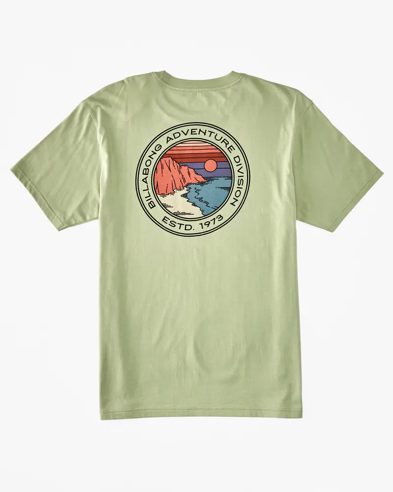 Billabong Rockies Crewneck Tee In Light Sage 1