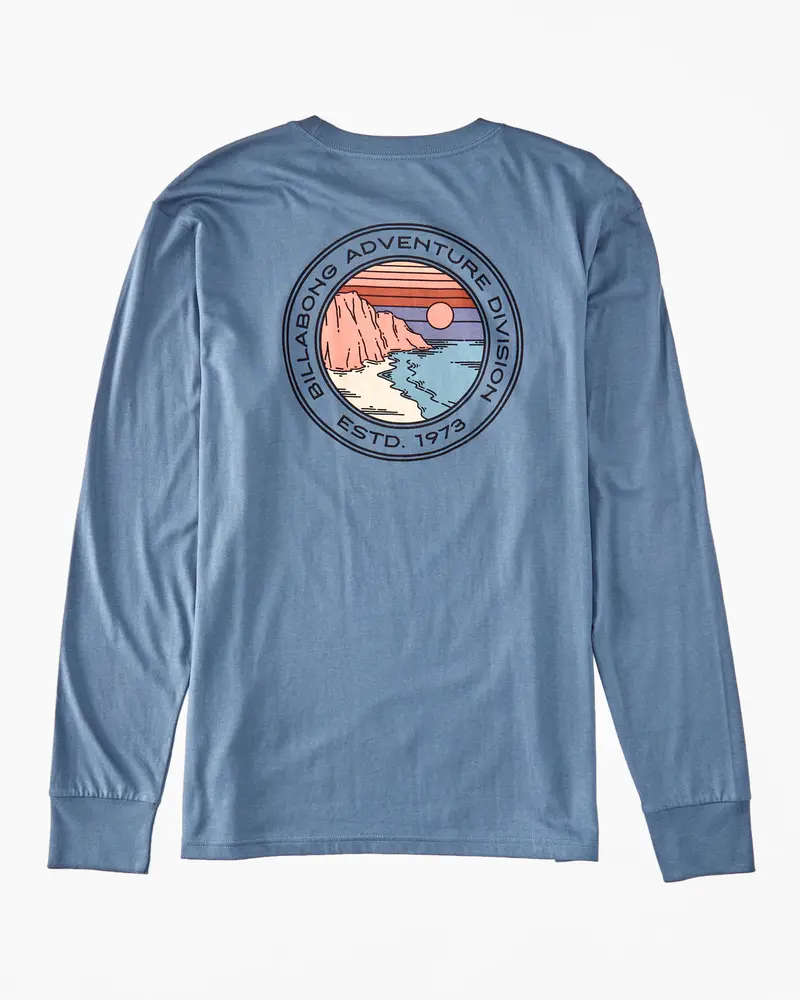 Billabong Rockies Long-Sleeve Tee In North Sea Blue 1