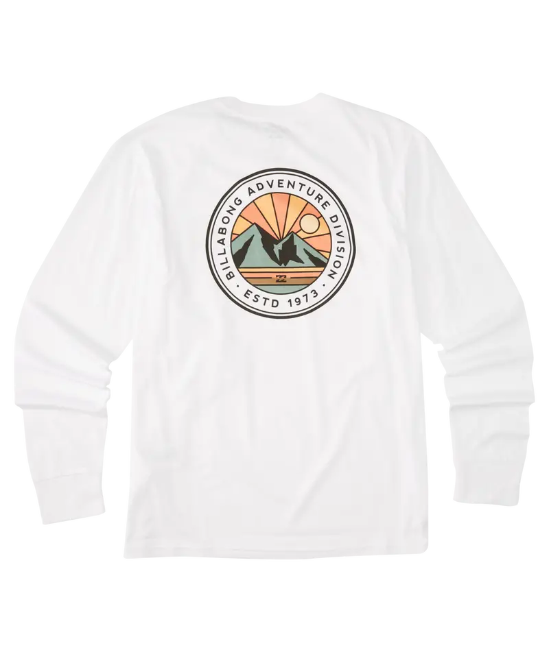 Billabong Rockies Minimalist Long-Sleeve Tee In Crisp White 1