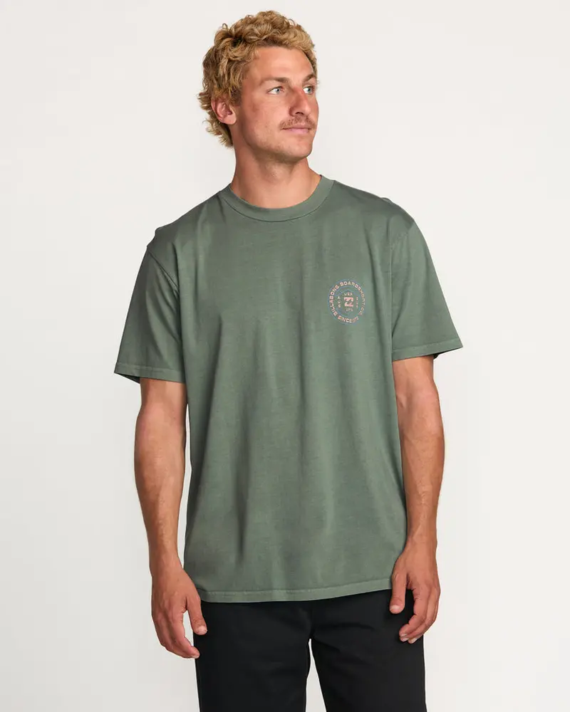 Billabong Rotation Premium Cotton T-Shirt – Pine Green 1