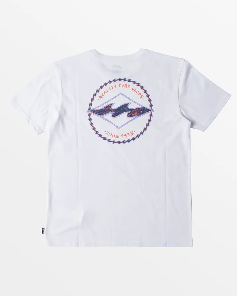 Billabong Rotor Diamond Graphic Tee For Youth – Crisp White 1