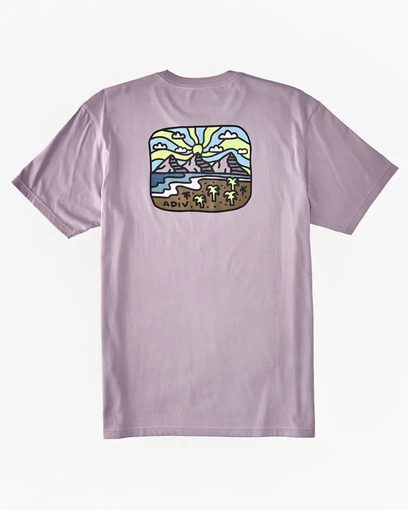 Billabong Shine Soft-Feel Cotton T-Shirt – Purple Ash 1
