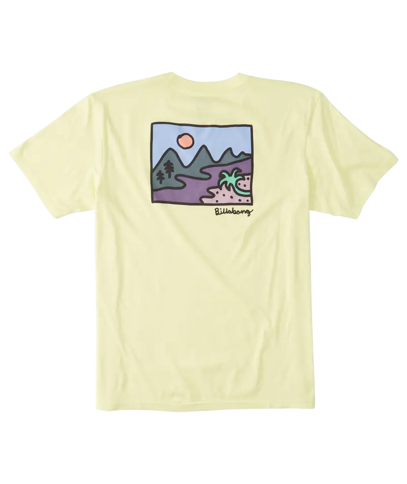 Billabong Shine Vibrant Color Tee In Light Lime 1