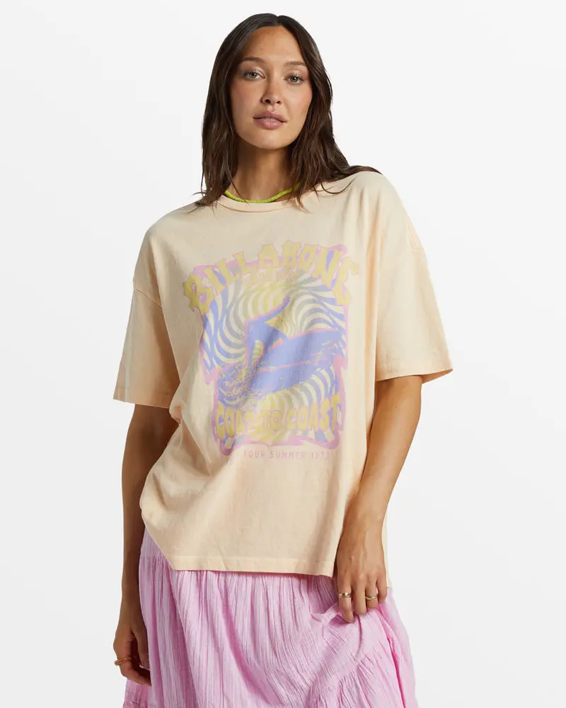 Billabong Since 73 Peach Whip Vintage-Style Tee 1