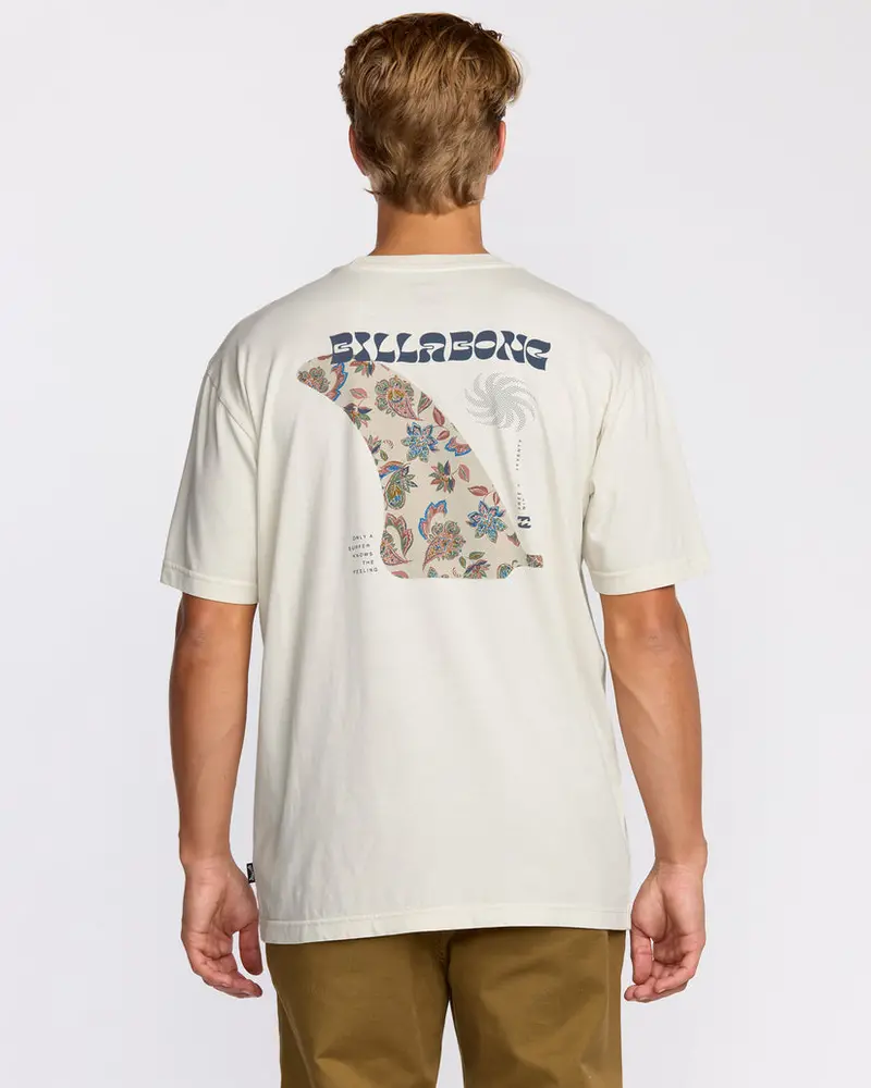 Billabong Single Fin Premium Graphic T-Shirt In Off-White 1