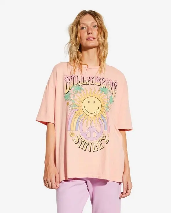 Billabong Smiley True Boy Short-Sleeve Tee In Peach Kiss 1