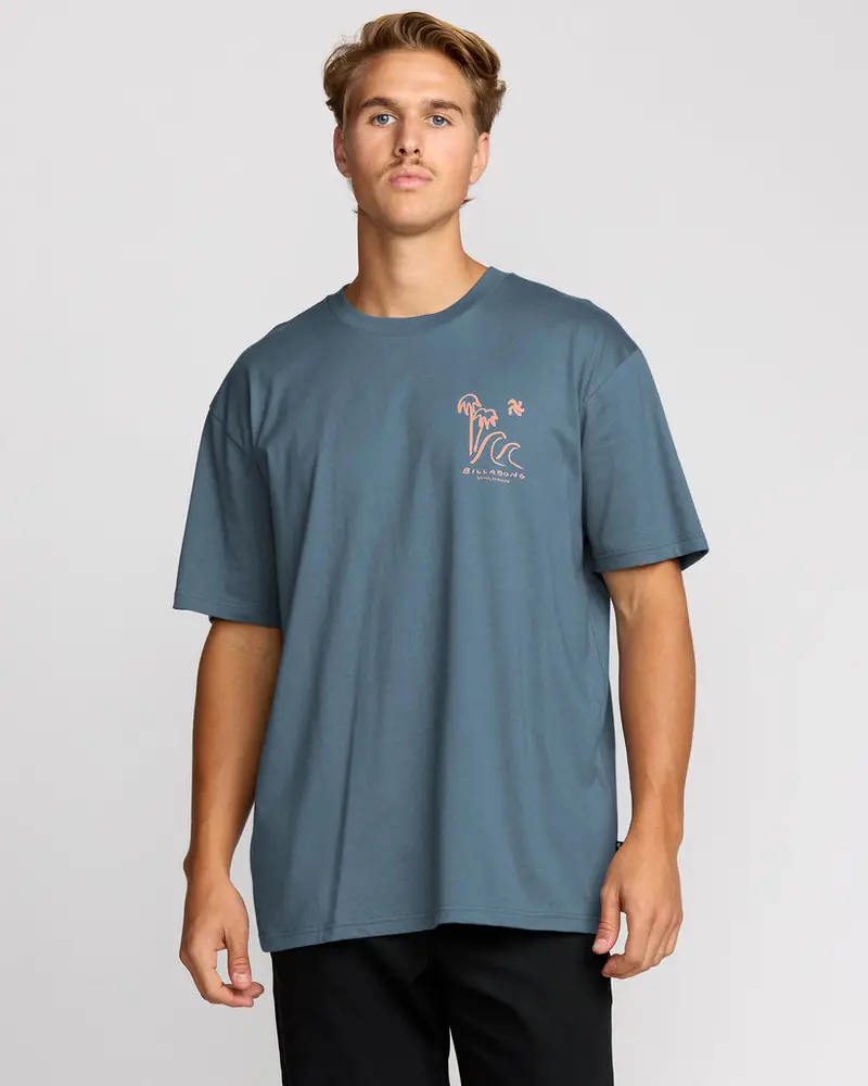 Billabong So Far Regular Fit T-Shirt – Steel Blue 1