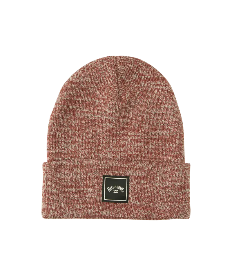 Billabong Stacked Heather Beanie In Oxblood 1