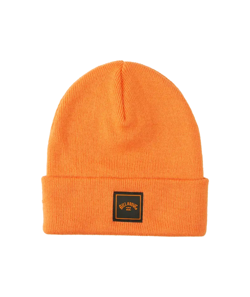 Billabong Stacked Knit Beanie In Orange-Red 1