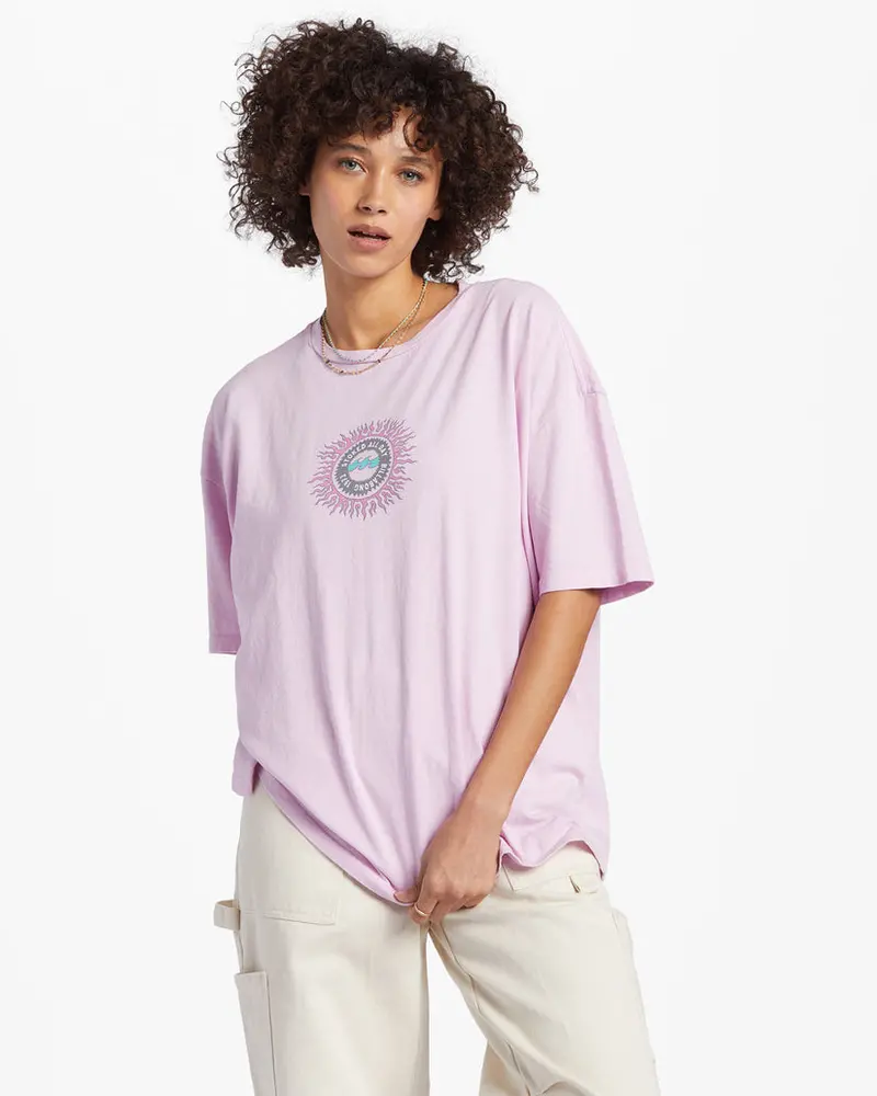 Billabong Stoked All Day Lilac Smoke Tee 1