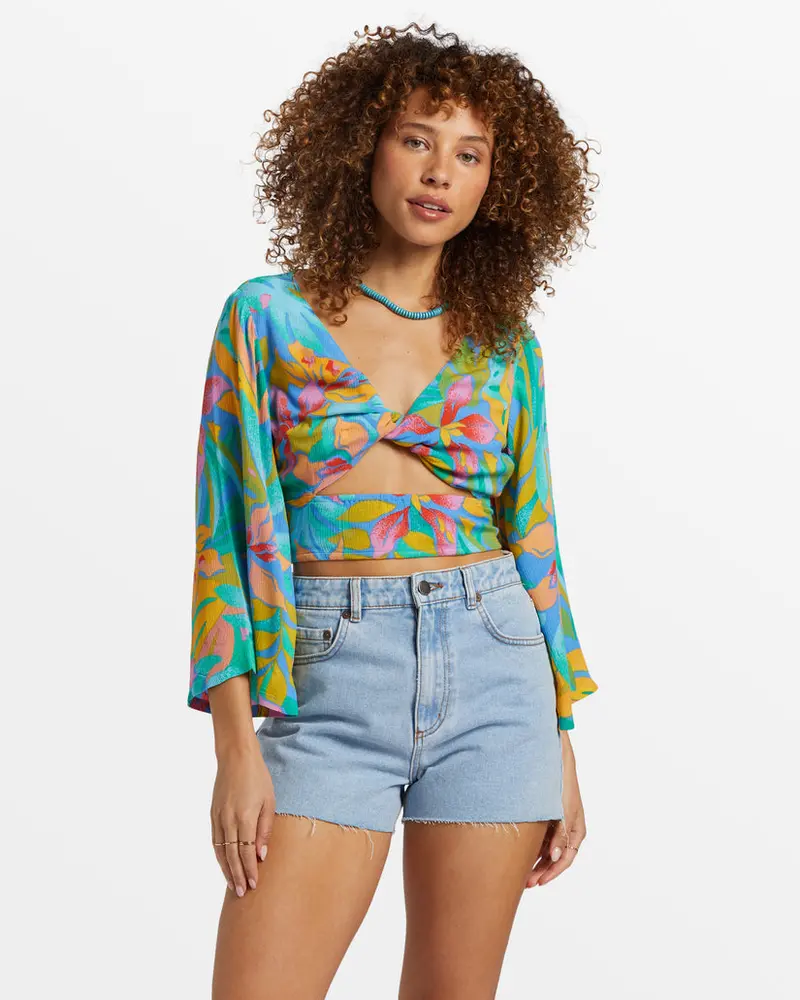 Billabong Summer Heat Long-Sleeve Shirt – Marina Blue 1