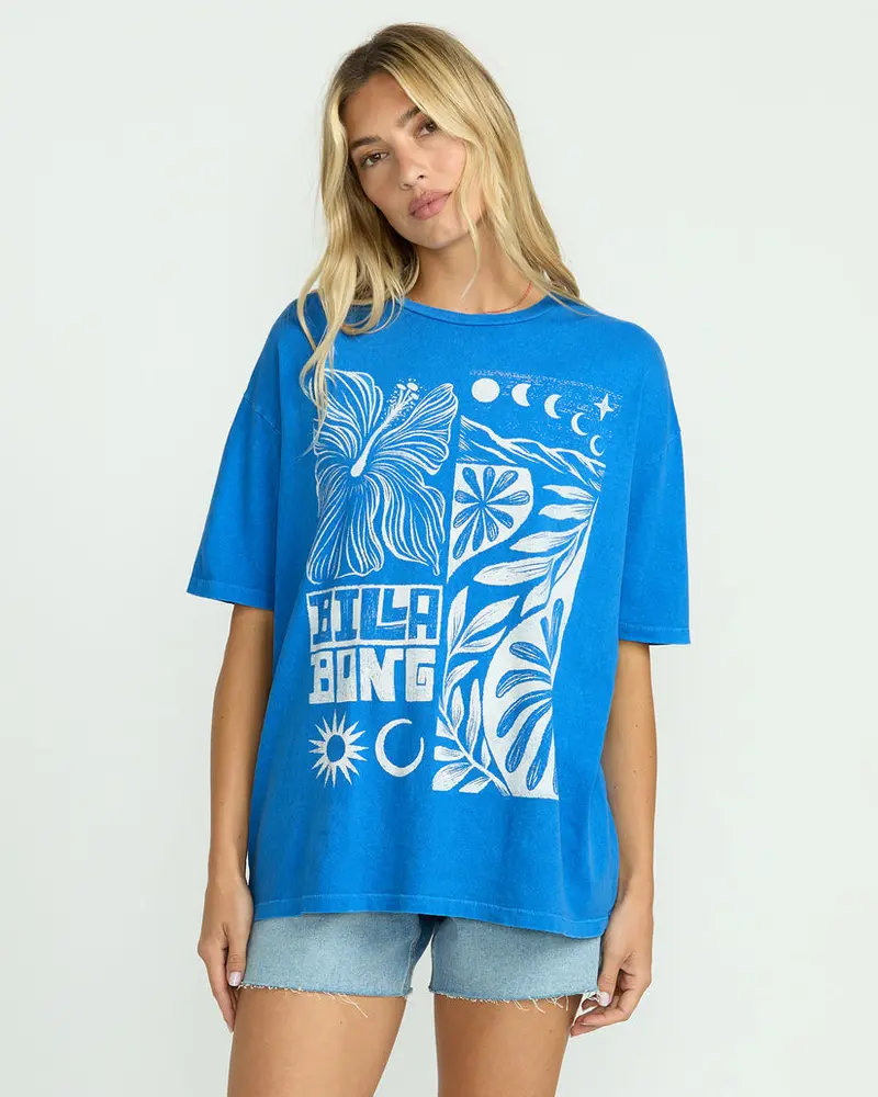 Billabong Summer Nights Illustrated T-Shirt – True Blue 1