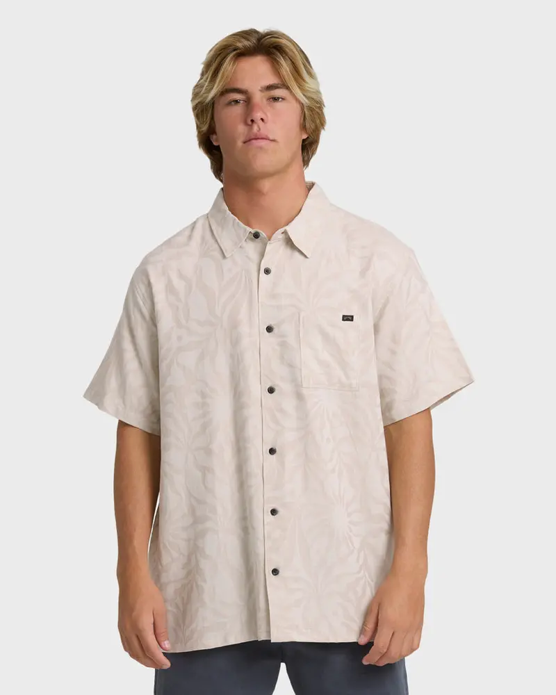Billabong Sundays Jacquard Ash Short-Sleeve Shirt 1