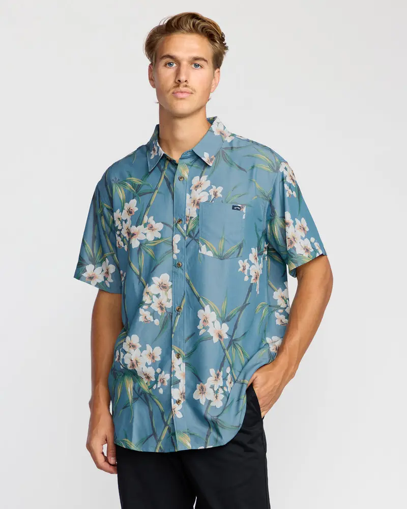 Billabong Sundays Lounge Shirt – Steel Blue 1