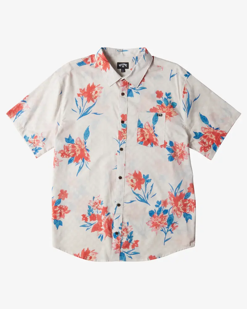 Billabong Sundays Short-Sleeve Shirt In Fog 1