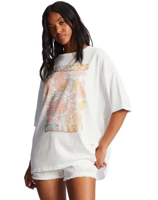 Billabong Sunshine Dream Relaxed Fit Tee – Salt Crystal 1