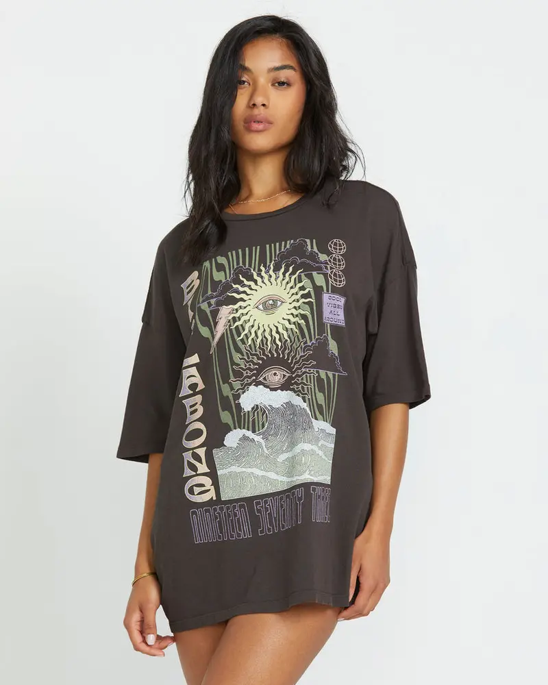 Billabong Swell Trip Graphic T-Shirt – Off-Black 1