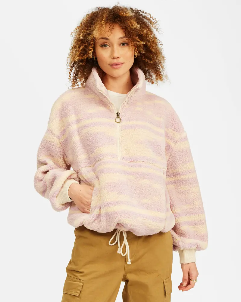 Billabong Time Off Crewneck Sweatshirt – Lit Up Lilac 1