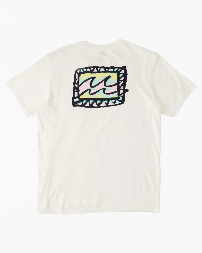 Billabong Toddler Crayon Wave Graphic Tee – Off White 1