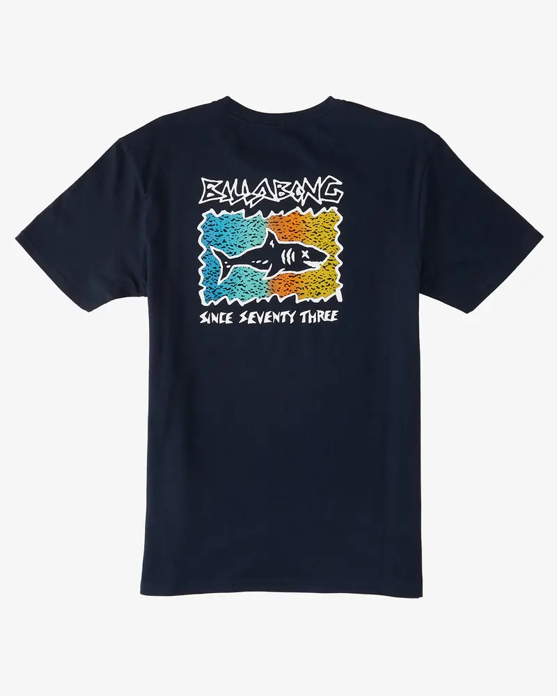 Billabong Toddler Sharky Ocean-Themed Tee – Navy 1