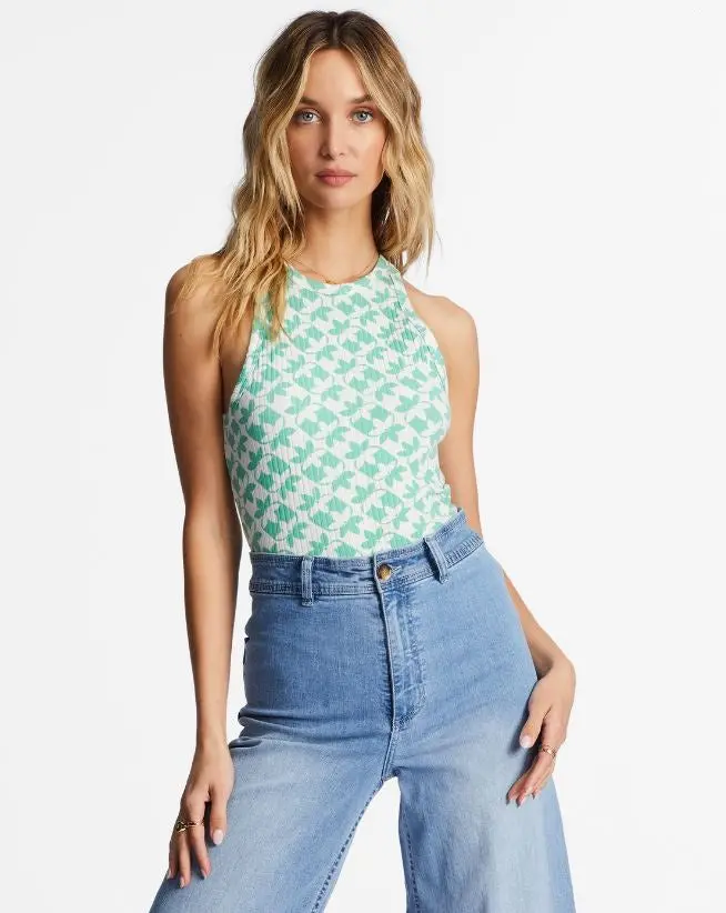 Billabong Tomboy Sleeveless Tank Top In Sweet Grass 1