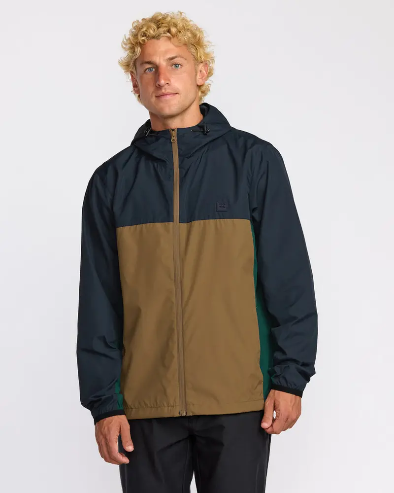 Billabong Transport Lightweight Windbreaker Jacket In Navy 1
