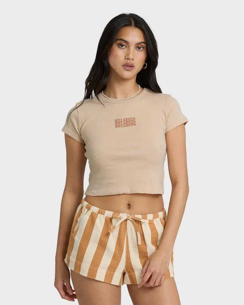 Billabong Triple Stacked Graphic Tee – Oatmeal 1