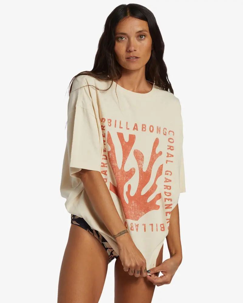 Billabong True Boy Coral Gardener White Cap T-Shirt 1
