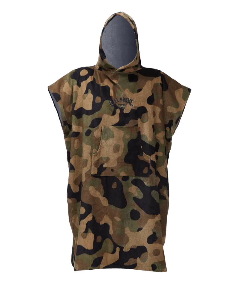 Billabong Unisex Hooded Towel Poncho – Camo Design 1