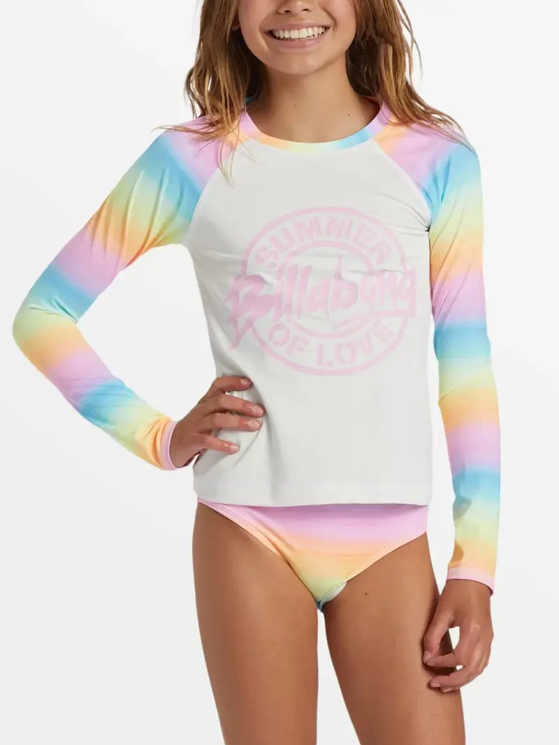 Billabong Vista Dreamin Long-Sleeve Bikini Top For Girls – Multicolor 1