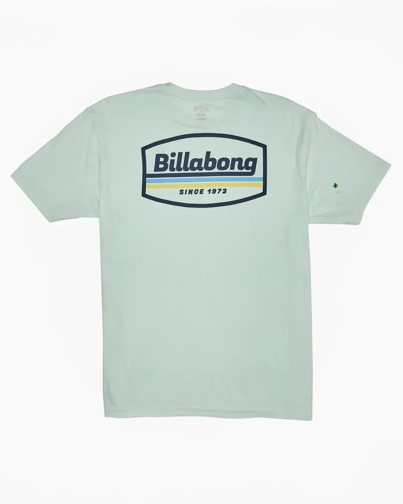 Billabong Walled Crewneck Tee In Seaglass 1