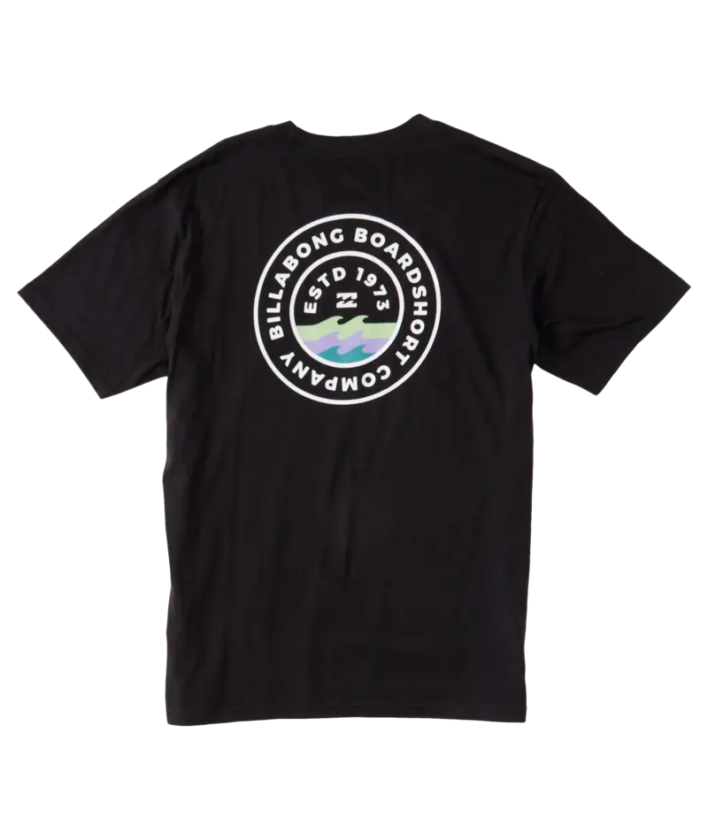 Billabong Walled Minimalist Crewneck Tee – Solid Black 1