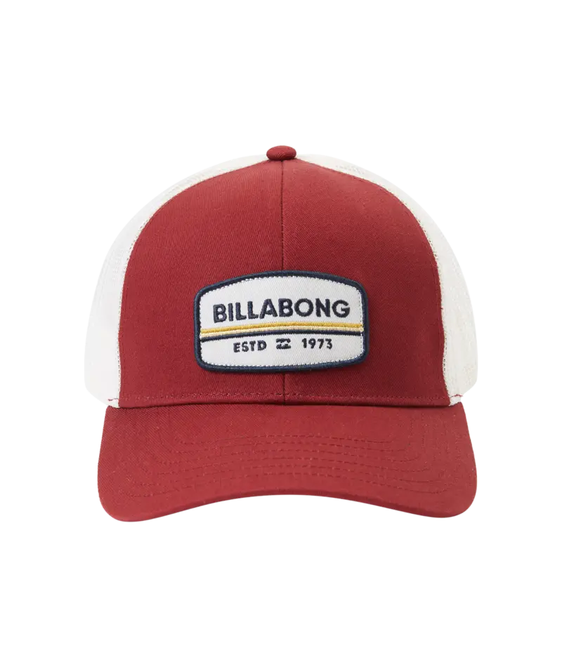Billabong Walled Trucker Hat In Oxblood 1