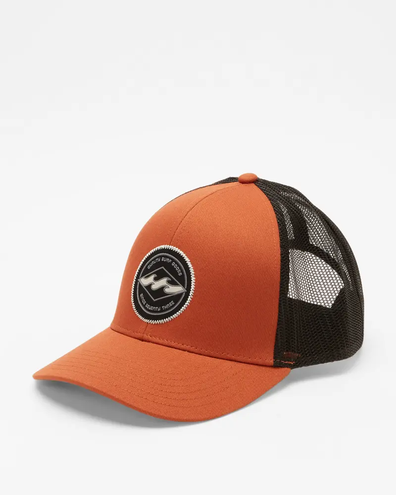 Billabong Walled Trucker Hat In Rust Tone 1