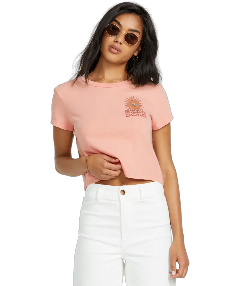 Billabong Wave Trip Printed T-Shirt – Faded Rose 1