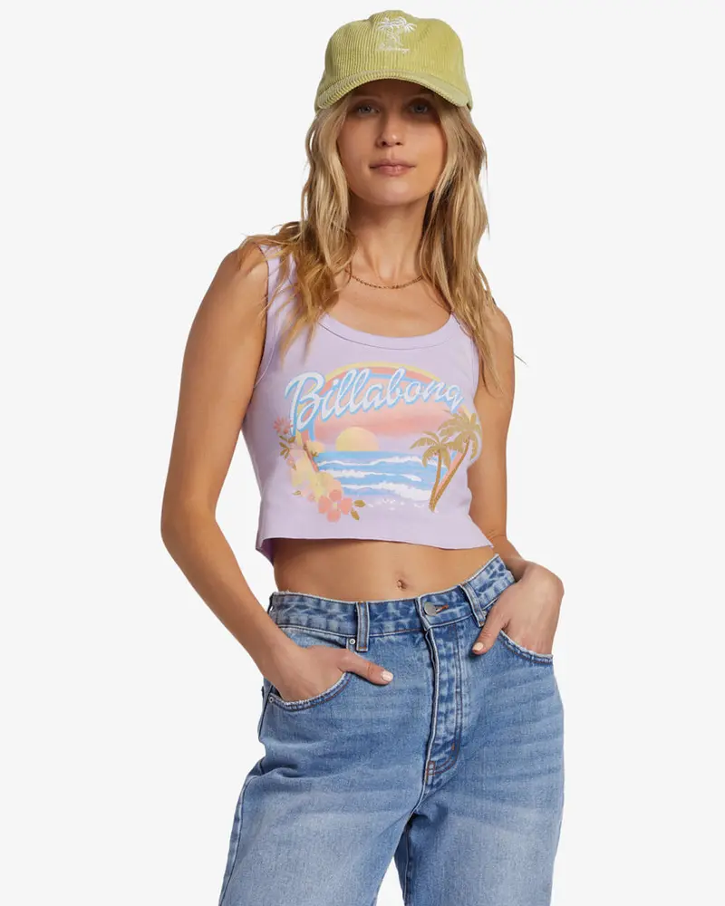 Billabong Wild Waves Peaceful Lilac Tank Top 1